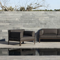 Sillón contemporáneo / de tejido / de aluminio...