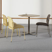 Silla contemporánea / de cuero / de madera...
