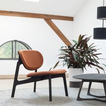 Sillón bajo contemporáneo / de tejido /...