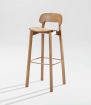 Silla de bar contemporánea / de roble /...
