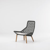 Sillón contemporáneo / de teca / de aluminio...
