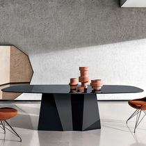 Mesa de comedor contemporánea / de vidrio...