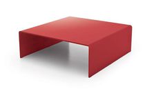 Mesa contemporánea / de vidrio / cuadrada