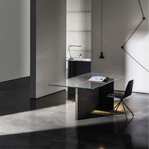Mesa de comedor contemporánea / de vidrio...