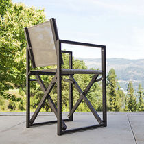 Silla contemporánea / de tejido / con base...