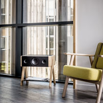 Altavoz de pie / inalámbrico / de madera