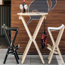 Mesa alta contemporánea / de madera / de...