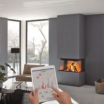 Chimenea insertable de 3 caras / de leña