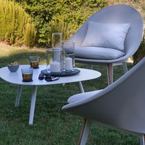 Sillón bajo contemporáneo / de tejido /...
