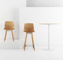 Silla de bar contemporánea / de roble /...