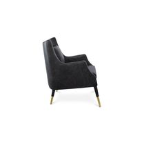 Sillón contemporáneo / de cuero / de latón...