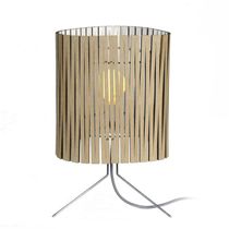 Lámpara de mesa / de acero / de madera /...