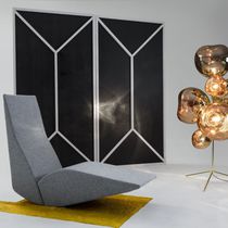 Sillón bajo contemporáneo / de tejido /...