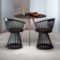 Silla de comedor contemporánea / de cuero...