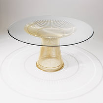 Mesa de comedor contemporánea / de vidrio...