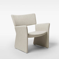 Sillón contemporáneo / de tejido / con mesita...