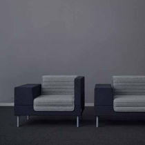 Sillón de visita contemporáneo / de tejido