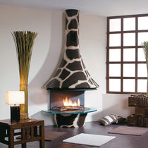 Chimenea de leña / contemporánea / hogar...