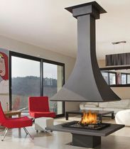 Chimenea de leña / contemporánea / hogar...
