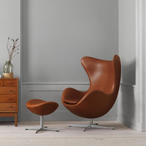 Sillón de diseño escandinavo / de cuero...