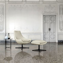 Sillón contemporáneo / de tejido / de cuero...
