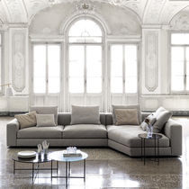 Sofá modular / contemporáneo / gris / beis