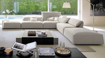 Sofá modular / contemporáneo / gris / beis