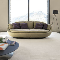 Sofá contemporáneo / marrón / blanco / beis
