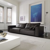 Sofá modular / contemporáneo / beis / negro