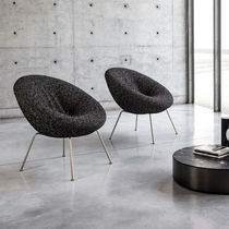 Sillón contemporáneo / de tejido / de cuero...