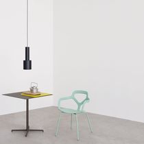 Silla contemporánea / de cuero / de acero...