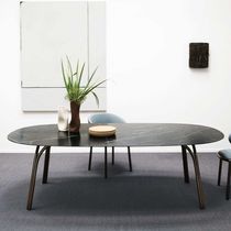 Mesa contemporánea / de nogal / de MDF /...