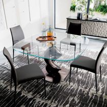 Mesa de comedor contemporánea / de vidrio...
