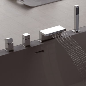 grifo monomando de bañera / en encimera / de latón cromado / de baño