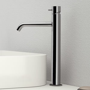 grifo monomando para lavabo / de latón cromado / de baño / con 1 orificio