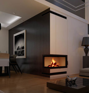 chimenea insertable de esquina