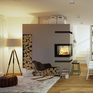 chimenea insertable de doble cara