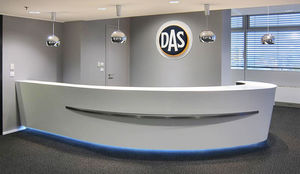 mostrador de recepción de Corian®