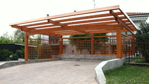 Pérgola autoportante - ALLUVERANDA - Proverbio Outdoor Design - adosada