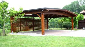 cubierta para aparcamiento de madera