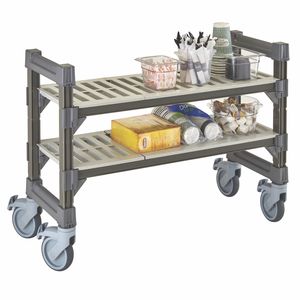 estantería baja / móvil / contemporánea / de plástico