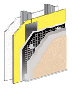 aislante termoacústico / para aislamiento térmico exterior SATE / tipo panel / impermeable