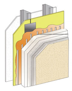 aislante térmico / para aislamiento térmico exterior SATE / tipo panel / impermeable