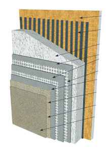 aislante termoacústico / para aislamiento térmico exterior SATE / tipo panel / impermeable