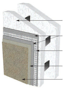 aislante termoacústico / para aislamiento térmico exterior SATE / tipo panel / impermeable
