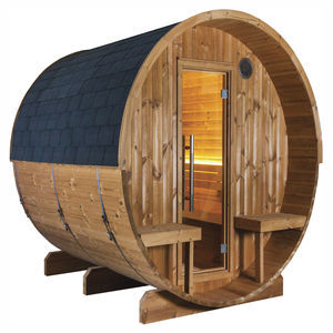 sauna en forma de barril