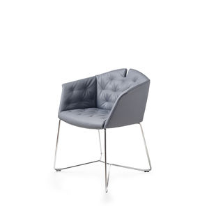 sillón de visita moderno / de tejido / de cuero / de cuero artificial