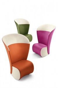 sillón de visita moderno / de textil / con respaldo alto / con respaldo alto