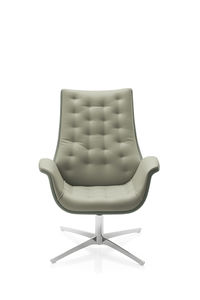 sillón de visita moderno / de tejido / giratorio