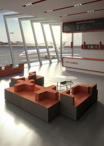 sillón de visita moderno / de tejido / modular